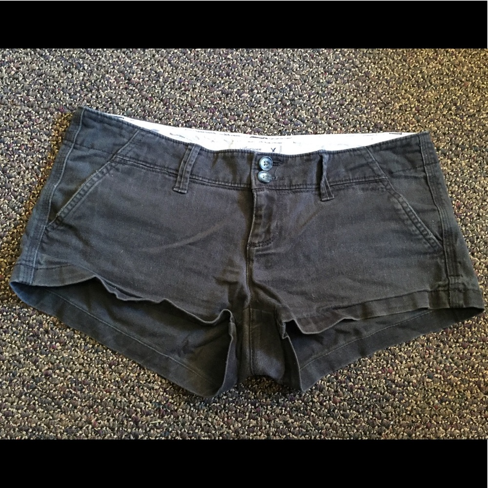 Black jean shorts